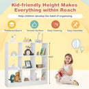 Modern 9-Cube Bookcase with 2 Anti-Tipping Kits for Books Toys Ornaments-White by LJGDeals