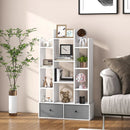 12-Tier Open-Back Freestanding Bookshelf with Drawer by LJGDeals