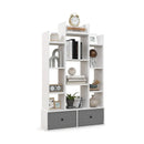 12-Tier Open-Back Freestanding Bookshelf with Drawer by LJGDeals