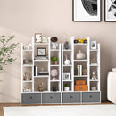 12-Tier Open-Back Freestanding Bookshelf with Drawer by LJGDeals