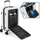 20 Inch Carry-on Luggage PC Hardside Suitcase TSA Lock with Front Pocket and USB Port by LJGDeals