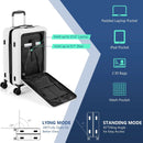 20 Inch Carry-on Luggage PC Hardside Suitcase TSA Lock with Front Pocket and USB Port by LJGDeals