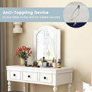 Makeup Vanity Table and Stool Set with Detachable Mirror and 3 Drawers Storage by LJGDeals