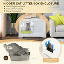 Wooden Cat House with Scratching Pad and Adjustable Divider-White by LJGDeals