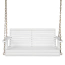 2-Person Wooden Porch Swing with Hanging Chains for Garden Yard by DirectDeals