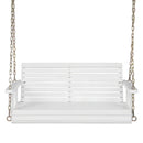 2-Person Wooden Porch Swing with Hanging Chains for Garden Yard by LJGDeals