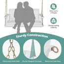 2-Person Wooden Porch Swing with Hanging Chains for Garden Yard by LJGDeals
