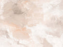 White & Orange Acrylic Texture Wallpaper Mural - Modern Abstract Organic Design