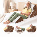 LX5 4-Piece Support for Shoulder & Upper Body Rest, Orthopedic Bed Wedge Pillow Set, Oat Brown
