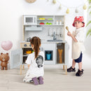 Wooden Pretend Play Kitchen Set for Toddlers-White