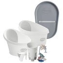 Shnuggle Growing Family Bath Time Bundle: Baby & Toddler Bath + Changing Mat Bundle - 7-Piece Set for Bath & Diaper Time by M4A