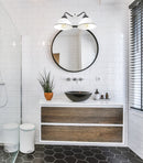 White Enamel Double Wall Light