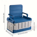 Foldable Camping Stool with Backrest & Storage Bag Portable Fishing Seat Outdoor Chair by 2Dropme