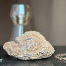 White quartz crystal geode cave, semi precious rocks