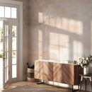 White and Orange Acrylic Texture Wallpaper - Modern Abstract Organic Design