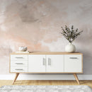 White and Orange Acrylic Texture Wallpaper - Modern Abstract Organic Design