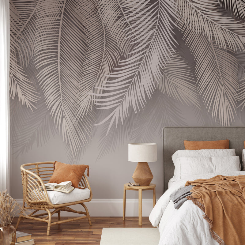 Hanging Palm Leaves Wallpaper Mural