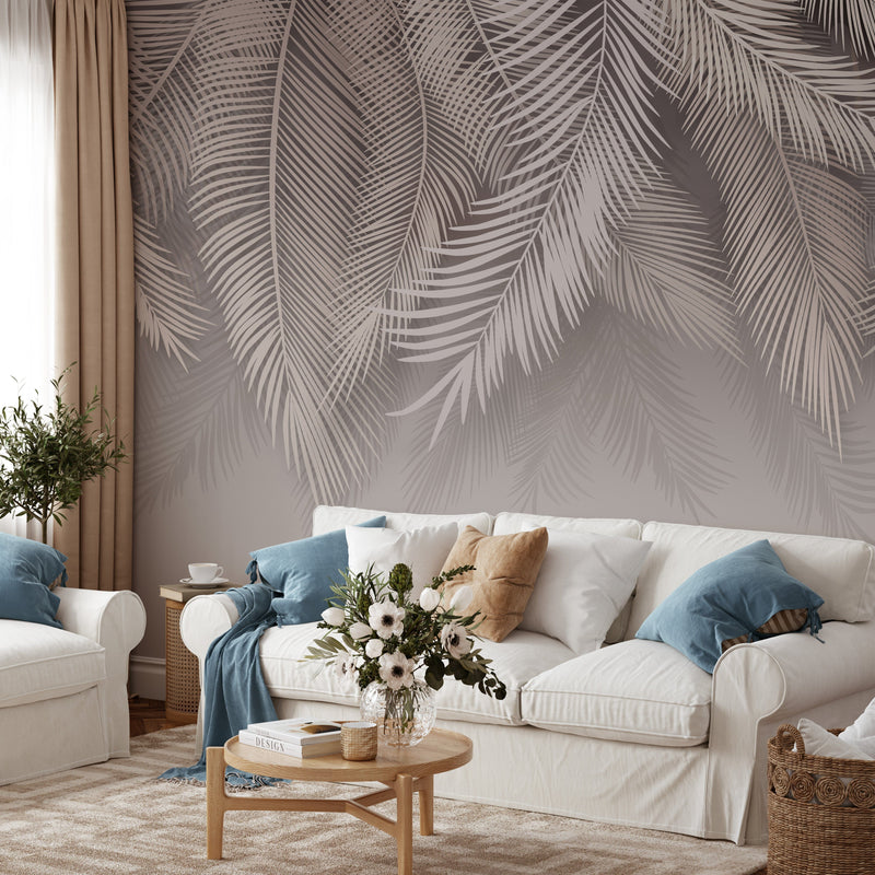 Hanging Palm Leaves Wallpaper Mural