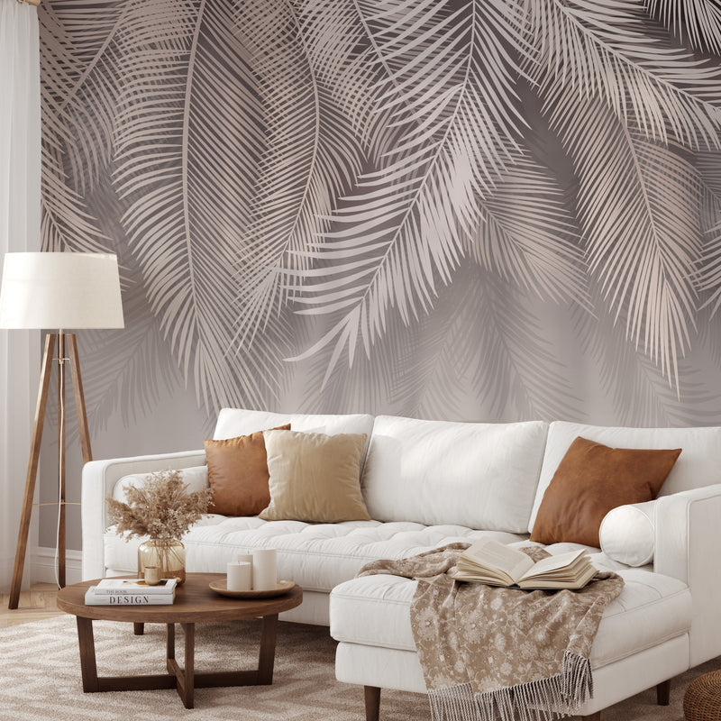 Hanging Palm Leaves Wallpaper Mural