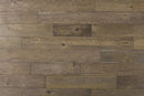 "Image of Indo Acacia Wirebrushed Solid Hardwood Flooring in Whitewash Tempest, featuring a brown color. Each plank measures 3/4 x 4.75 inches. SKU: TRPSH-IAWT."