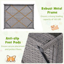 Wicker Dog House Elevated PE Rattan Dog Bed with Canopy by LJGDeals