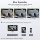 Patio Wicker Loveseat Sofa with Multipurpose Ottoman and Retractable Side Tray by LJGDeals