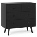 Wide Wooden Dresser with 4 Drawers for Bedroom Living Room by LJGDeals