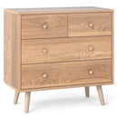 Wide Wooden Dresser with 4 Drawers for Bedroom Living Room by LJGDeals