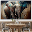 Wild Elephant Wall Art Canvas Print