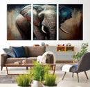 Wild Elephant Wall Art Canvas Print by MyGreatCanvas | Canvas Wall Art Prints | Photo Prints & Wall Decor