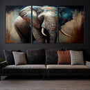 Wild Elephant Wall Art Canvas Print by MyGreatCanvas | Canvas Wall Art Prints | Photo Prints & Wall Decor