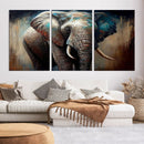 Wild Elephant Wall Art Canvas Print by MyGreatCanvas | Canvas Wall Art Prints | Photo Prints & Wall Decor
