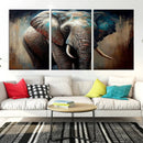 Wild Elephant Wall Art Canvas Print by MyGreatCanvas | Canvas Wall Art Prints | Photo Prints & Wall Decor