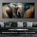 Wild Elephant Wall Art Canvas Print by MyGreatCanvas | Canvas Wall Art Prints | Photo Prints & Wall Decor