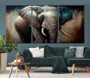 Wild Elephant Wall Art Canvas Print by MyGreatCanvas | Canvas Wall Art Prints | Photo Prints & Wall Decor