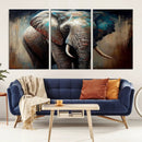 Wild Elephant Wall Art Canvas Print by MyGreatCanvas | Canvas Wall Art Prints | Photo Prints & Wall Decor