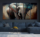 Wild Elephant Wall Art Canvas Print by MyGreatCanvas | Canvas Wall Art Prints | Photo Prints & Wall Decor
