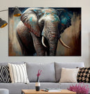 Wild Elephant Wall Art Canvas Print