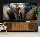 Wild Elephant Wall Art Canvas Print