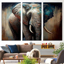 Wild Elephant Wall Art Canvas Print