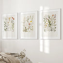 Watercolor Wildflower Floral Nursery Wall Art Set by Wall Art Set