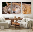 Wild Wolf Wall Art Canvas Print, Framed Canvas Print, Modern by MyGreatCanvas | Canvas Wall Art Prints | Photo Prints & Wall Decor