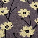 Wild Flowers - Gray Coir Doormat