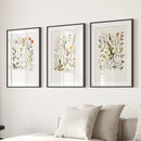Watercolor Wildflower Floral Nursery Wall Art Set by Wall Art Set