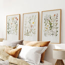 Watercolor Wildflower Floral Nursery Wall Art Set by Wall Art Set