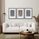 Modern Art Nouveau William Morris Set of 3 Prints by Wall Art Set