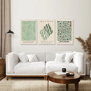 Sage Green Matisse Art Print Set of 3 Piece by Wall Art Set