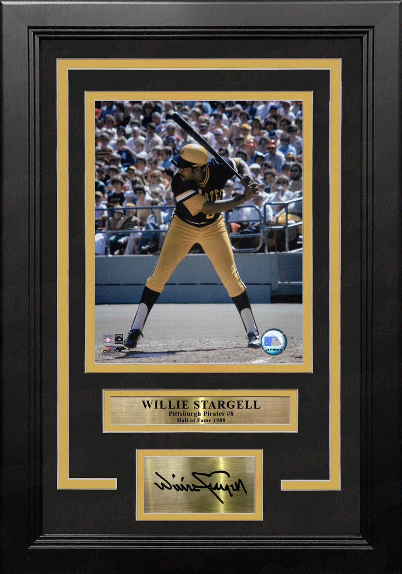Willie Stargell in Action Pittsburgh Pirates 8" x 10" Framed Baseball Photo with Engraved Autograph