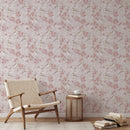 Cherry Blossom Wallpaper with Willow Warbler Birds