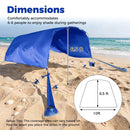Wind Powered Beach Tent Portable Sun Shelter Canopy for Picnic by DirectDeals
